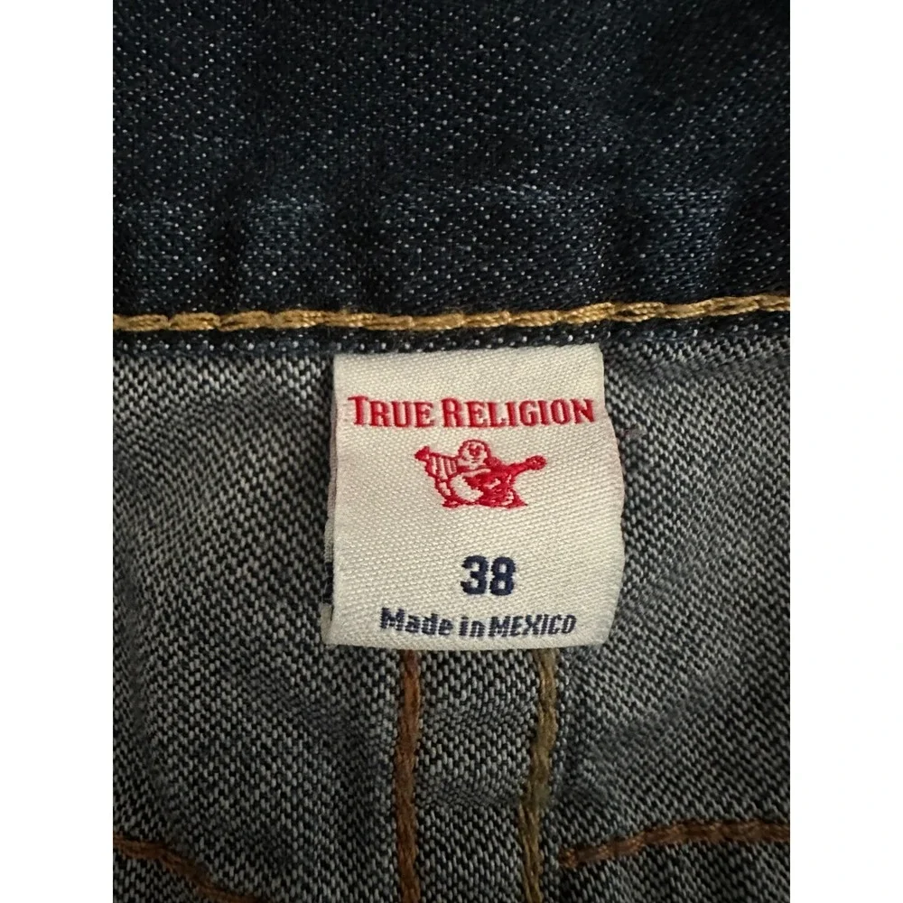 NWOT True Religion Dark Wash Ricky Relaxed Straight Leg Jeans 38 Men 41x34